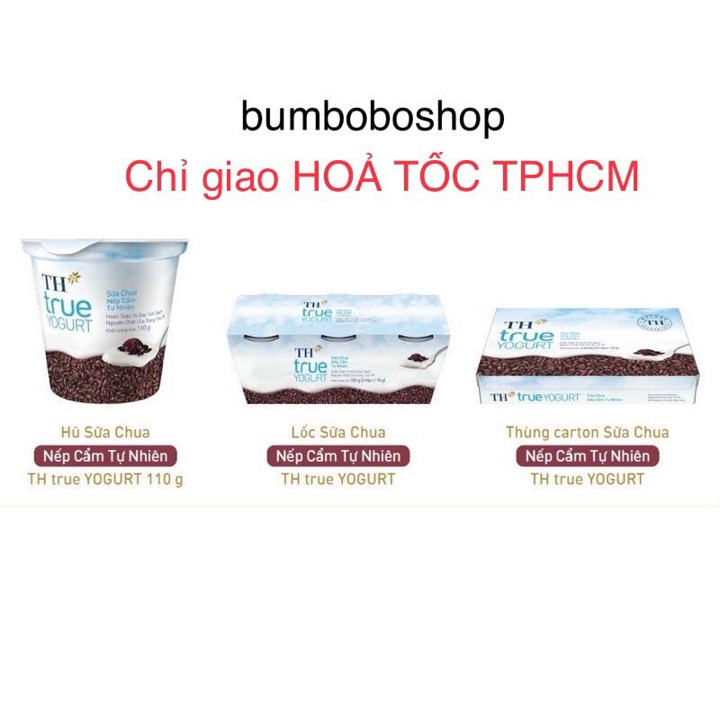 Thùng 24 hũ sữa chua ăn nếp cẩm xoài hạt chia TH TRUE YOGURT chỉ giao HOẢ