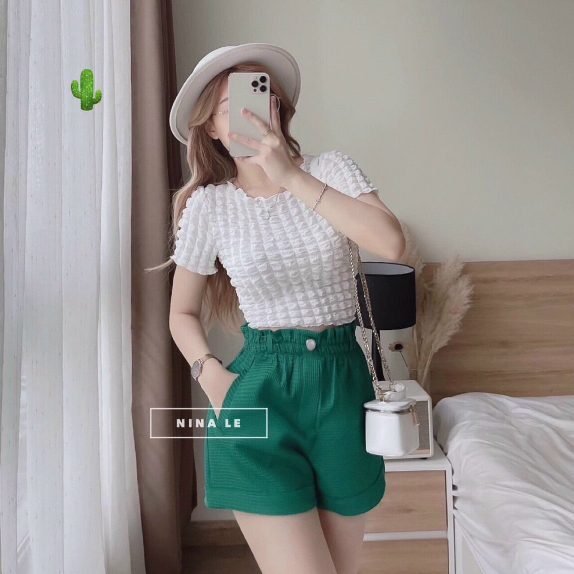 ÁO CROP TOP BÔNG XỐP KIỂU