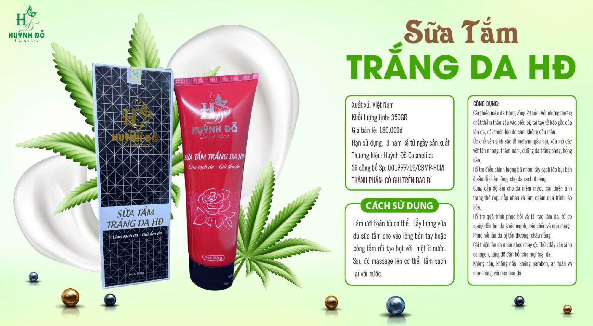Sữa tắm trắng da huỳnh ĐỖ