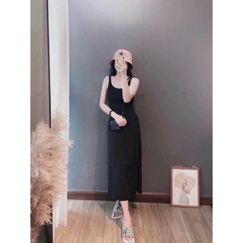Đầm maxi ba lỗ dáng dài thun tăm Sam-collection☘️Freeship