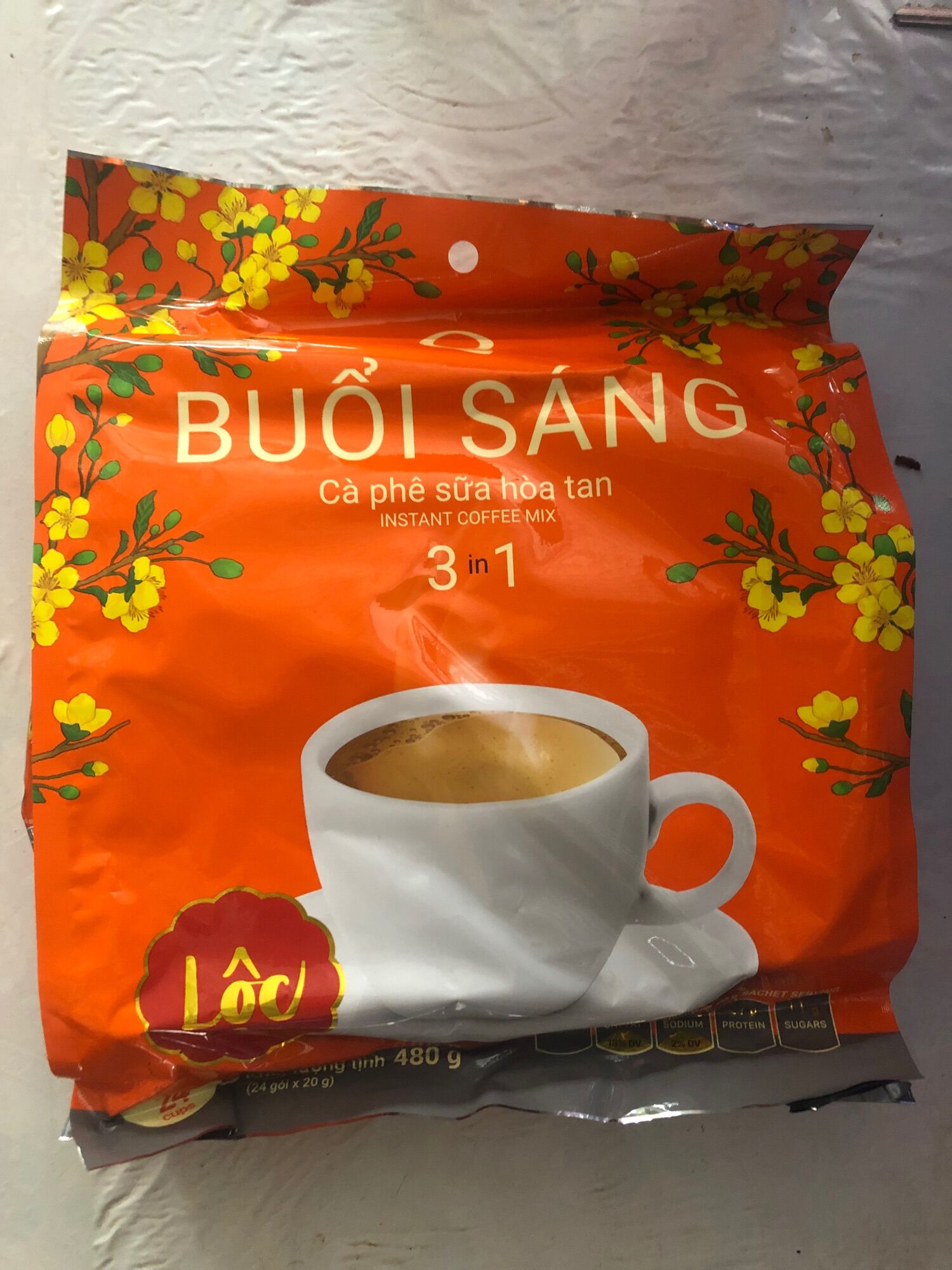 Cà phê sữa hoà tan buổi sáng 3in1 380g