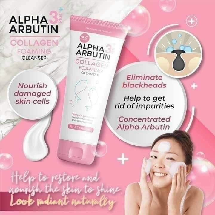 Sữa rửa mặt trắng da alpha arbutin thái lan