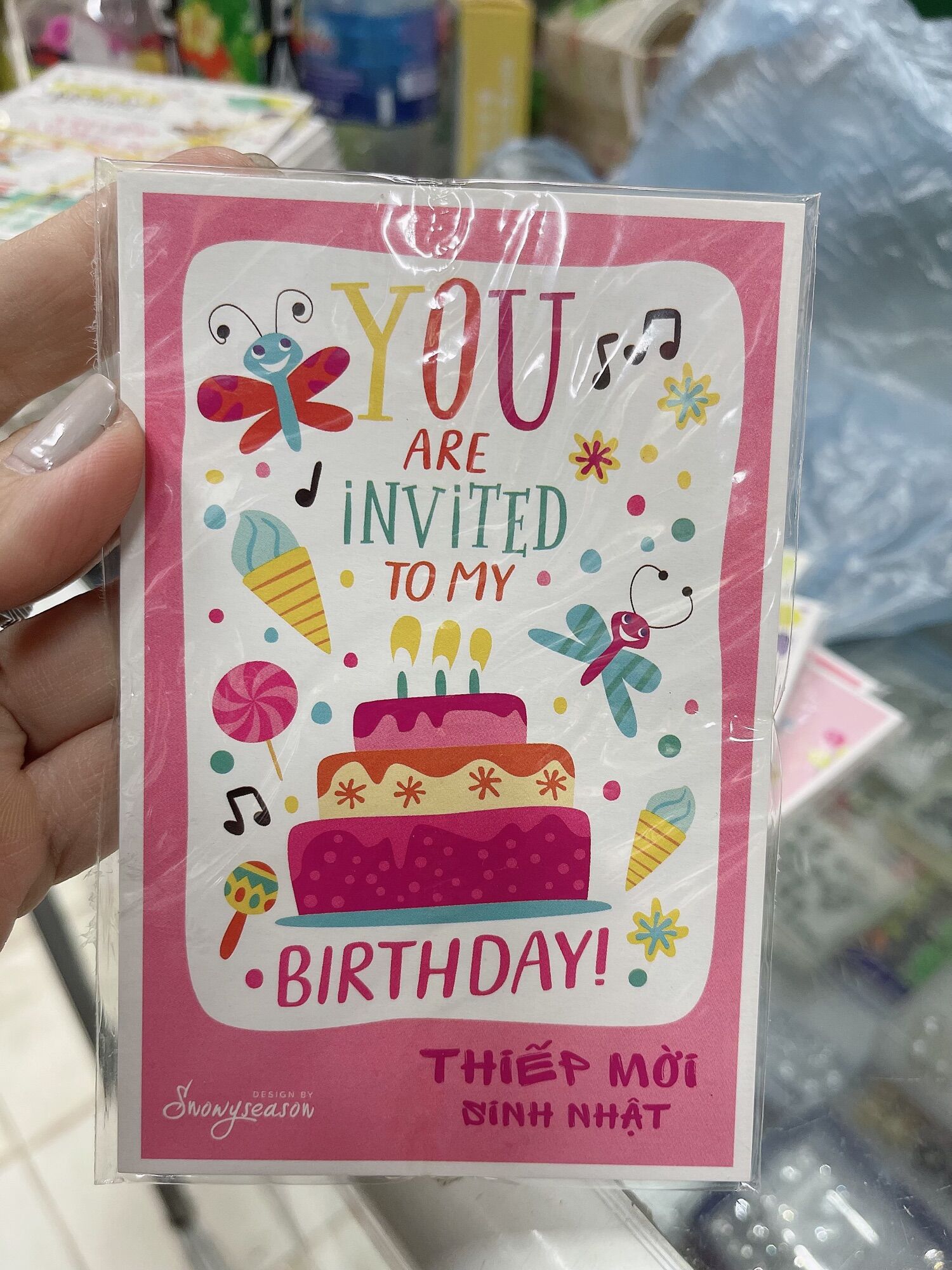 Thiệp mời sinh nhật tập 8 tờ