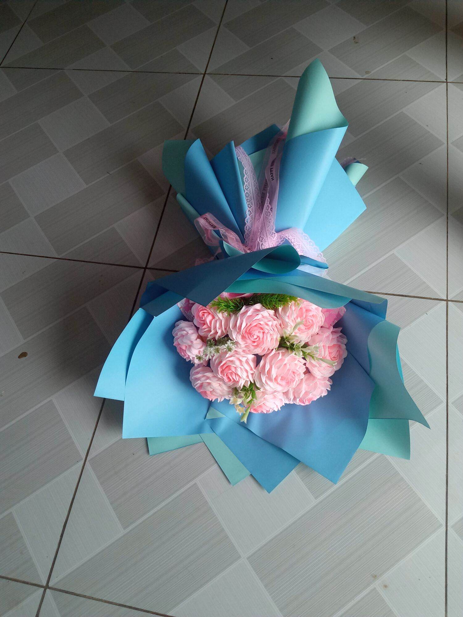 hoa giấy nhún 10 bông ,