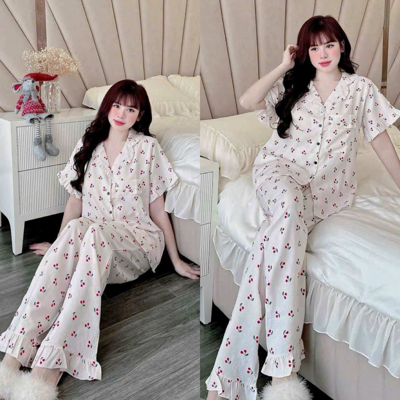 Đồ bộ Đũi xốp baby doll bigsize 50-100kg D