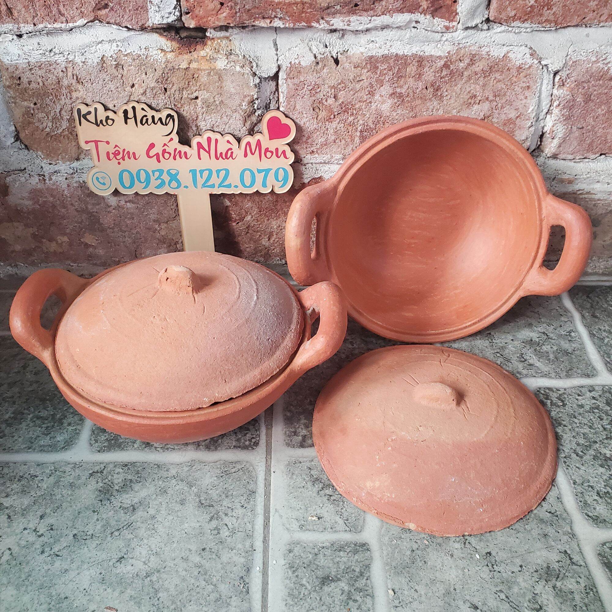 🌿💢Nồi đất Miền Tây 2 Quai dày size 17cm💥🌿 (nắp nồi không đẹp)🤑