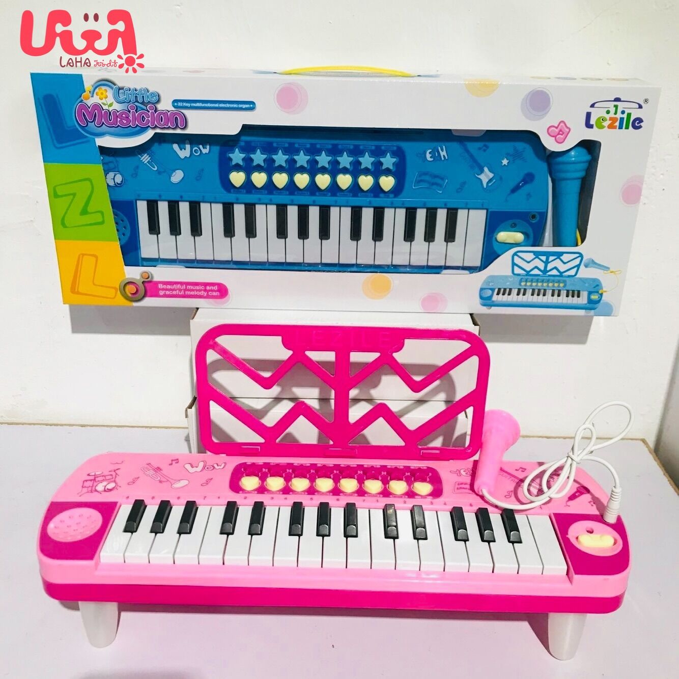 Đàn đồ chơi piano có nhạc kèm mic hát chuẩn cho bé LAHAKIDS