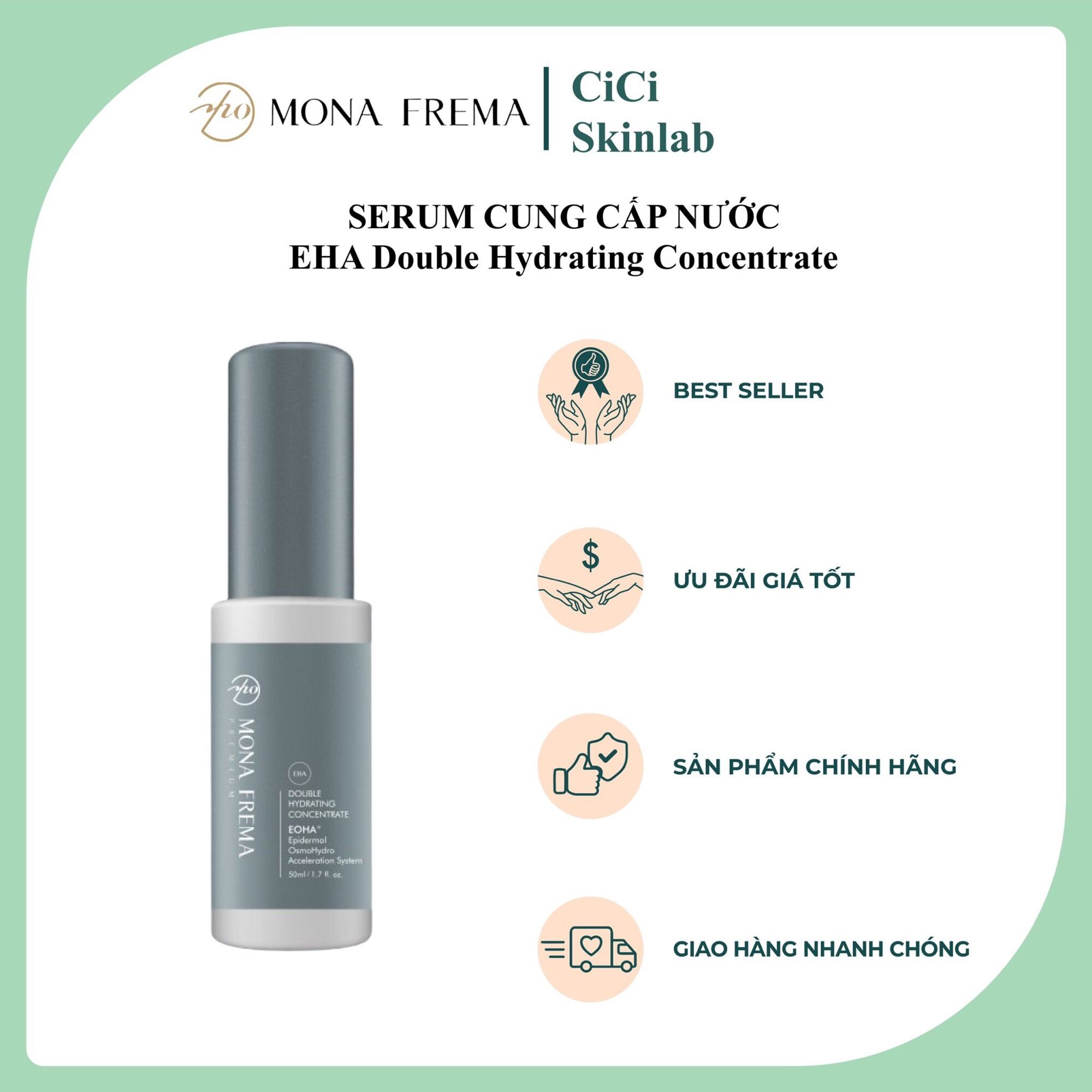 Serum cấp nước Eha Double Hydrating Concentrale Mona Frema