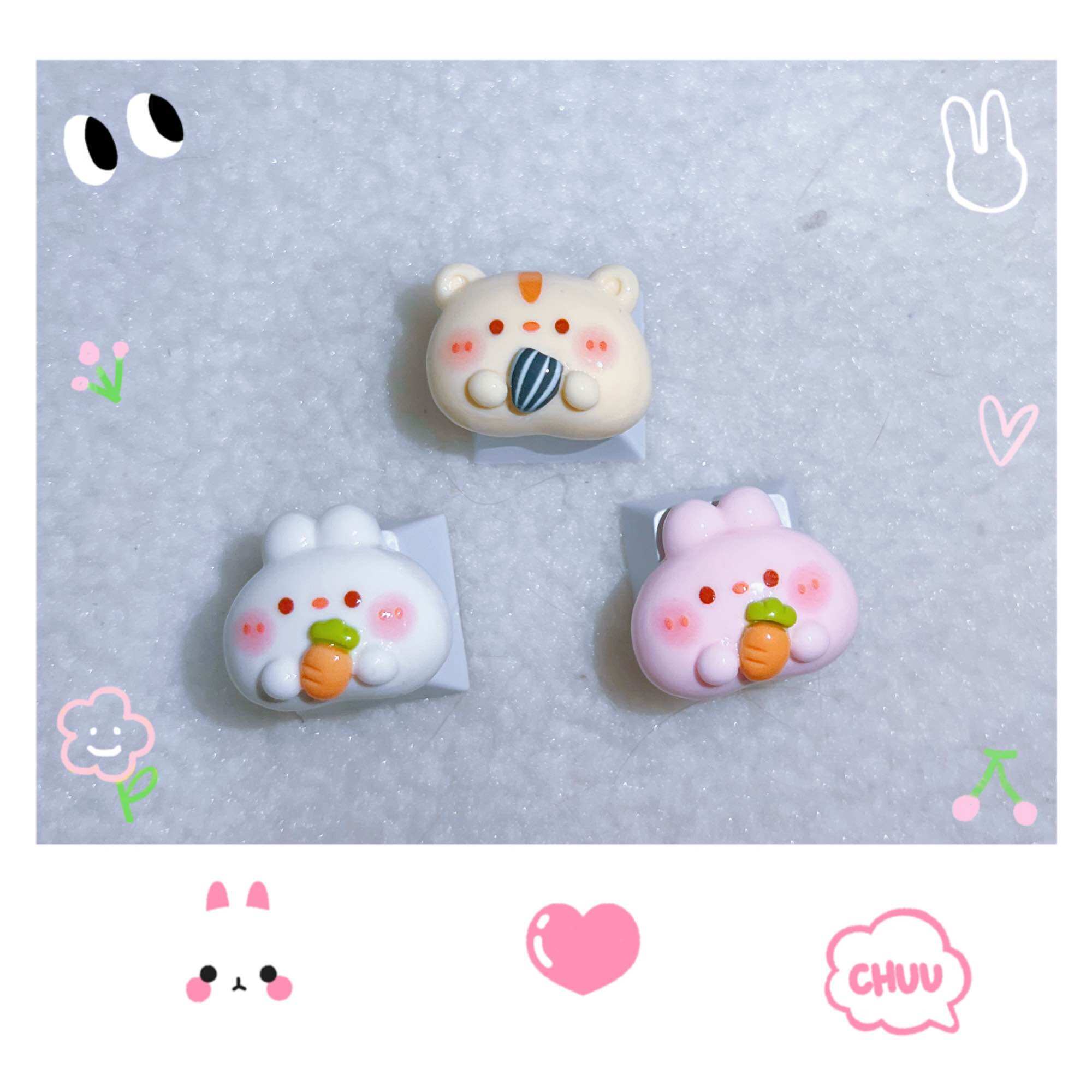 Keycap động vật mập tròn chỉ dành cho bàn phím cơ