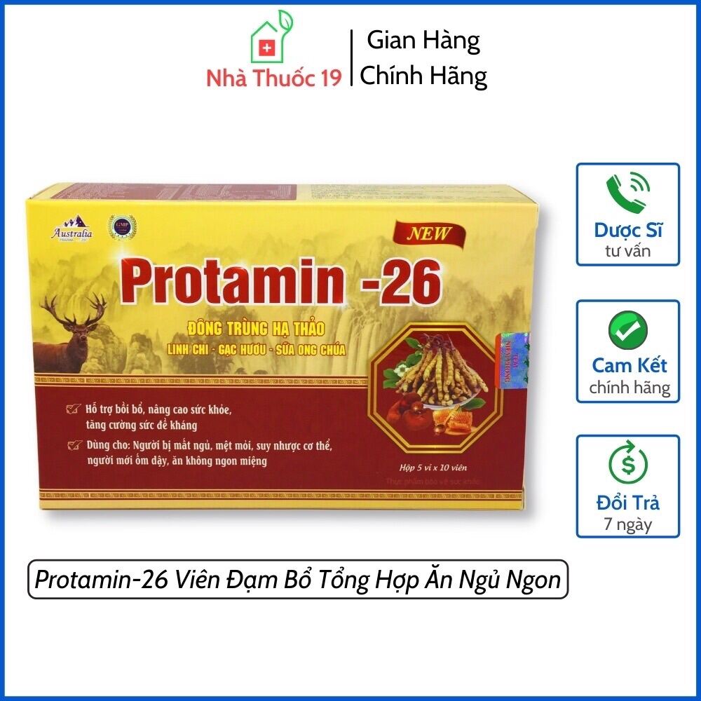Viên Đạm Bổ Tổng Hợp Protamin 26 NEW - Đạm Tổng Hợp Bồi Bổ Cơ Thể