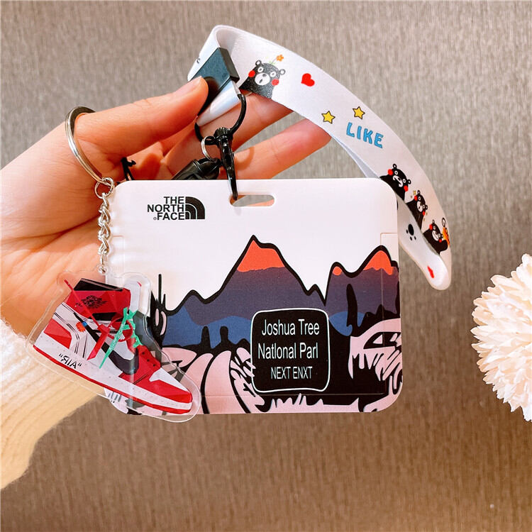 Cute Cartoon Horizontal Card Holder School Badge Work ID Card Bus Pass Student Worker Work Card Lanyard