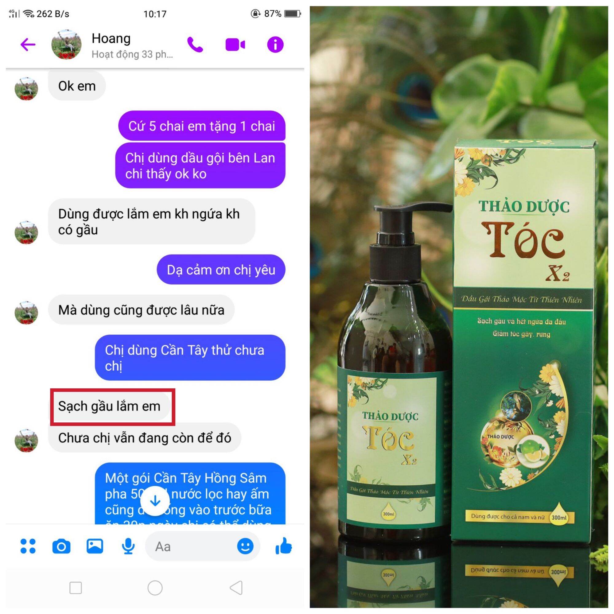 Bộ đôi Dầu gội+ Xịt tóc thảo dược X2_ chăm sóc tóc