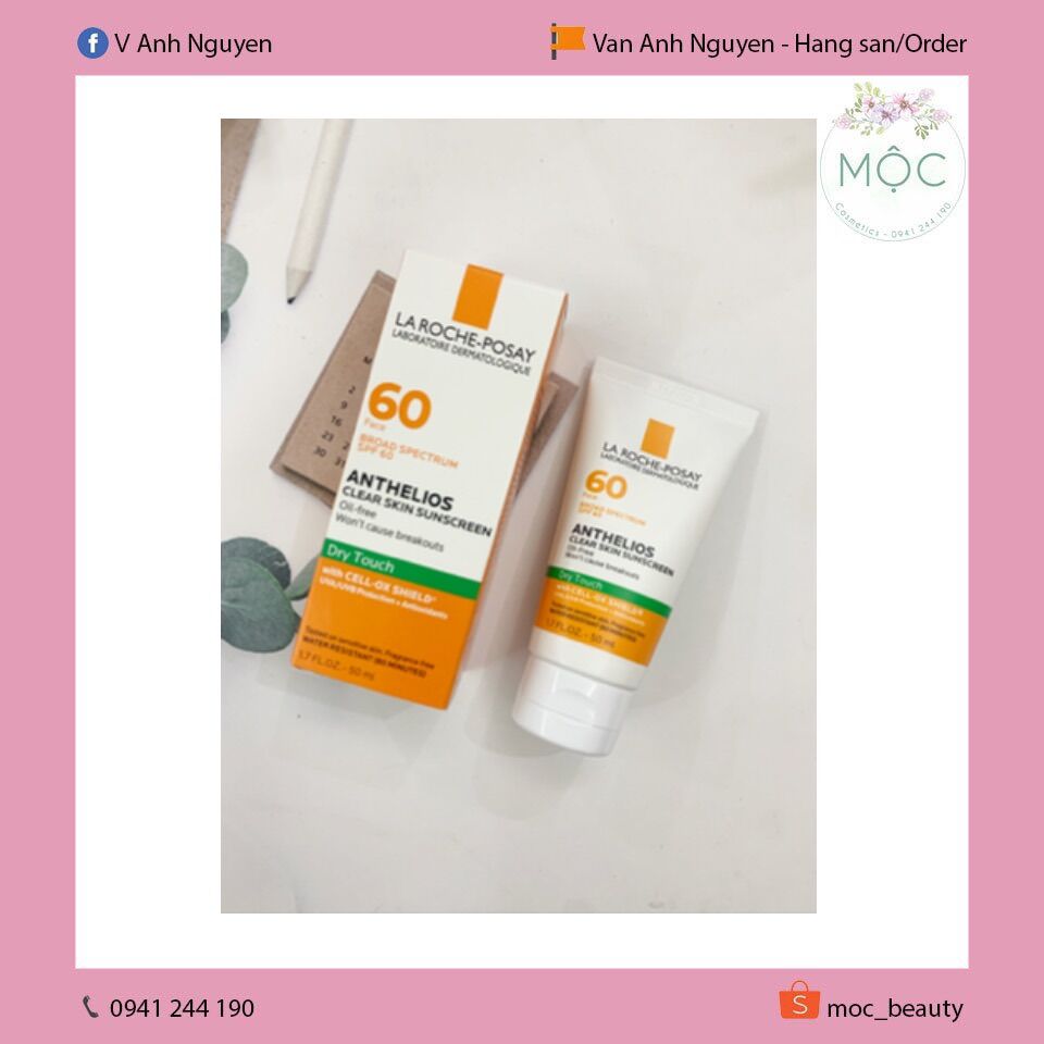 Kem chống nắng lrp anthelios dành cho da dầu spf60 - bản mỹ