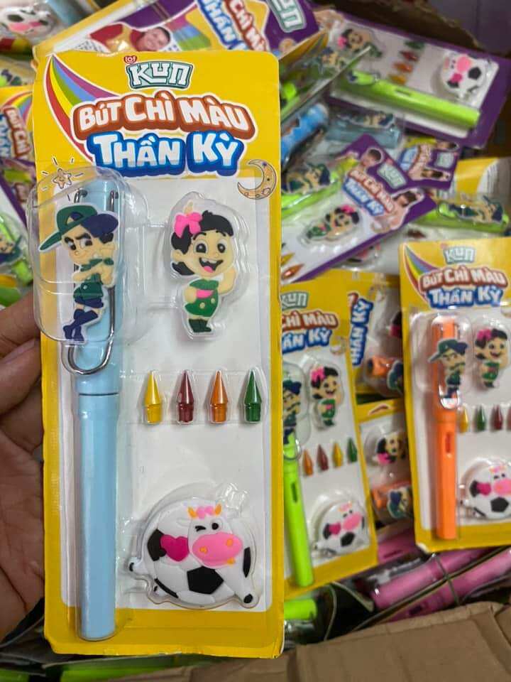 Bộ bút màu thần kỳ kun(combo 5 cây)