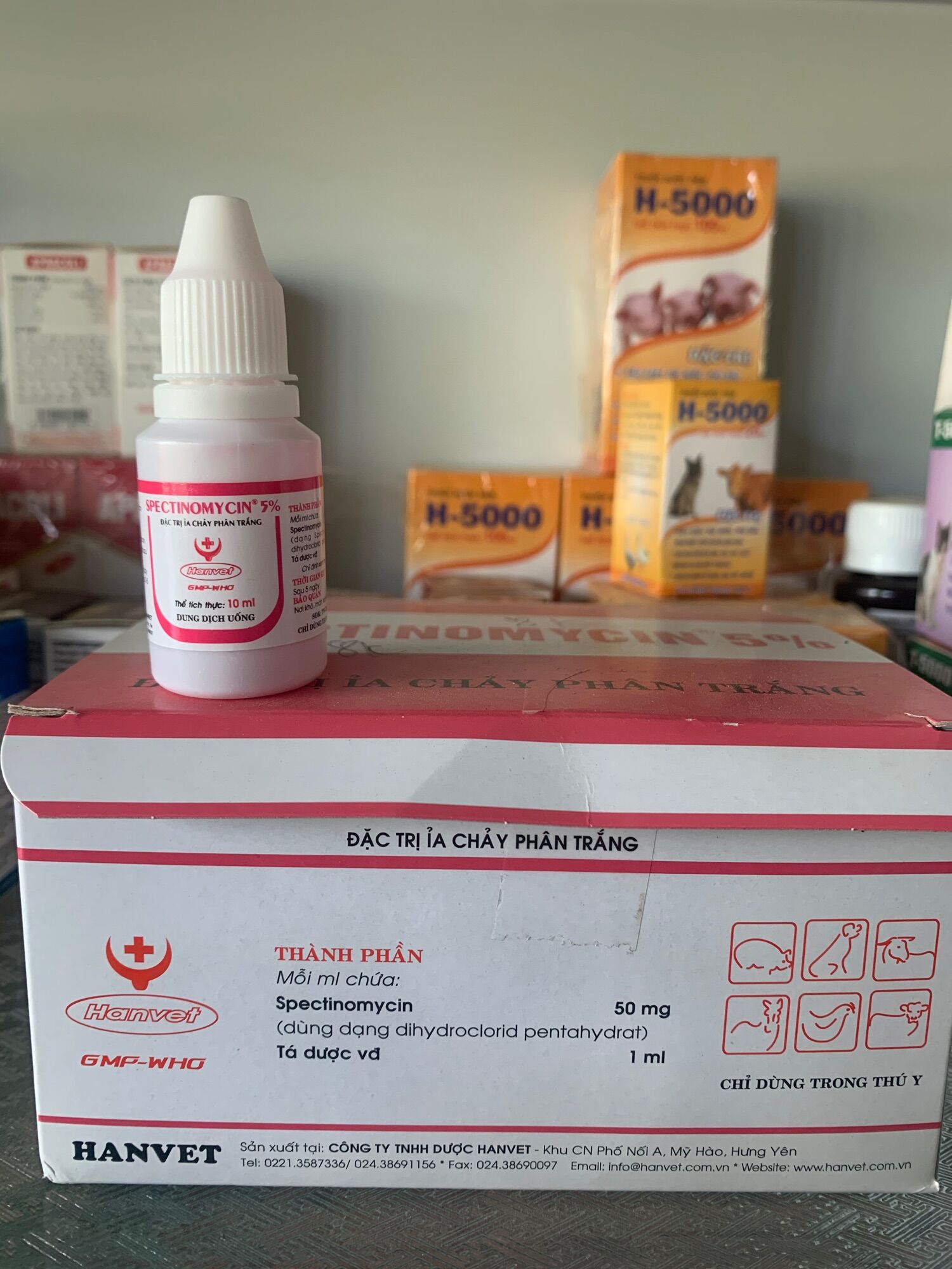 10 lọ spectinomycin 10 ml - phân trắng heo con