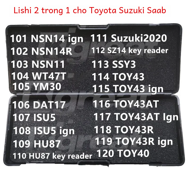 Lishi Bộ Xây Dựng Lại Động Cơ 2 Trong 1 Dành Cho Xe Toyota 101-120 Nsn14r Nsn11 Wt47t Ym30 Dat17 Kwito5 Hu87 Suzuki2020 Sz14 Ssy3 Toy43 Toy43at Toy43r Toy40