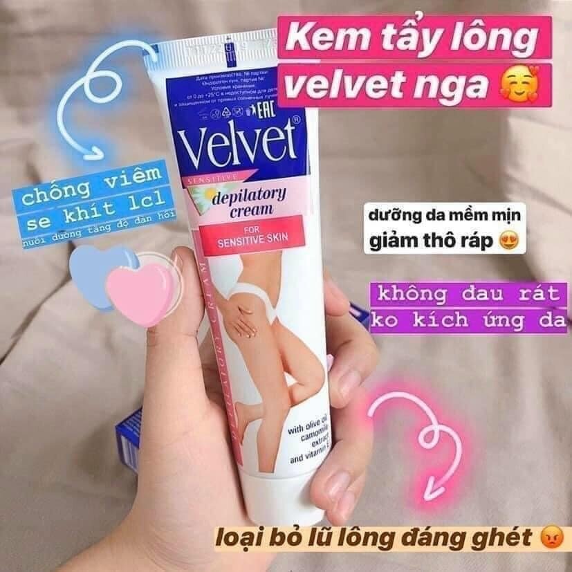 Kem tẩy lông,kem tẩy lông velvet Nga 100ml