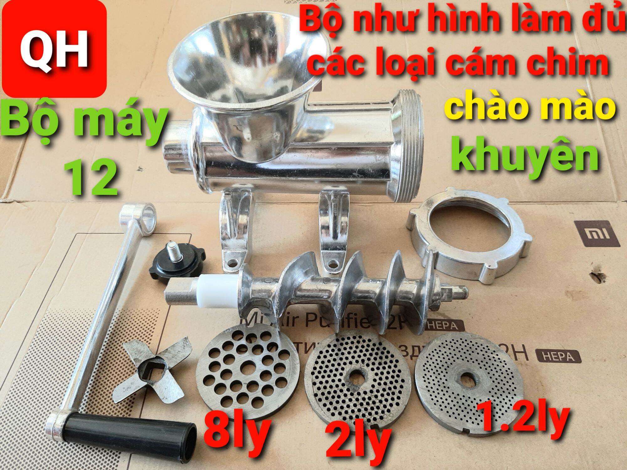 Máy làm cám chim 12 - ép cám hạt cám chim(chọn  bộ chào mào và khuyên ) - Đùn thịt