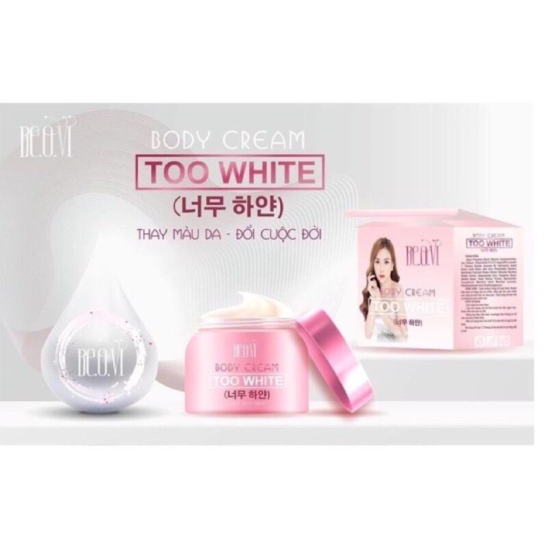 [Hcm][ Chính Hãng ] Kem Body Too White Beovi 220Gr _Ca Si Thu Thủy - 