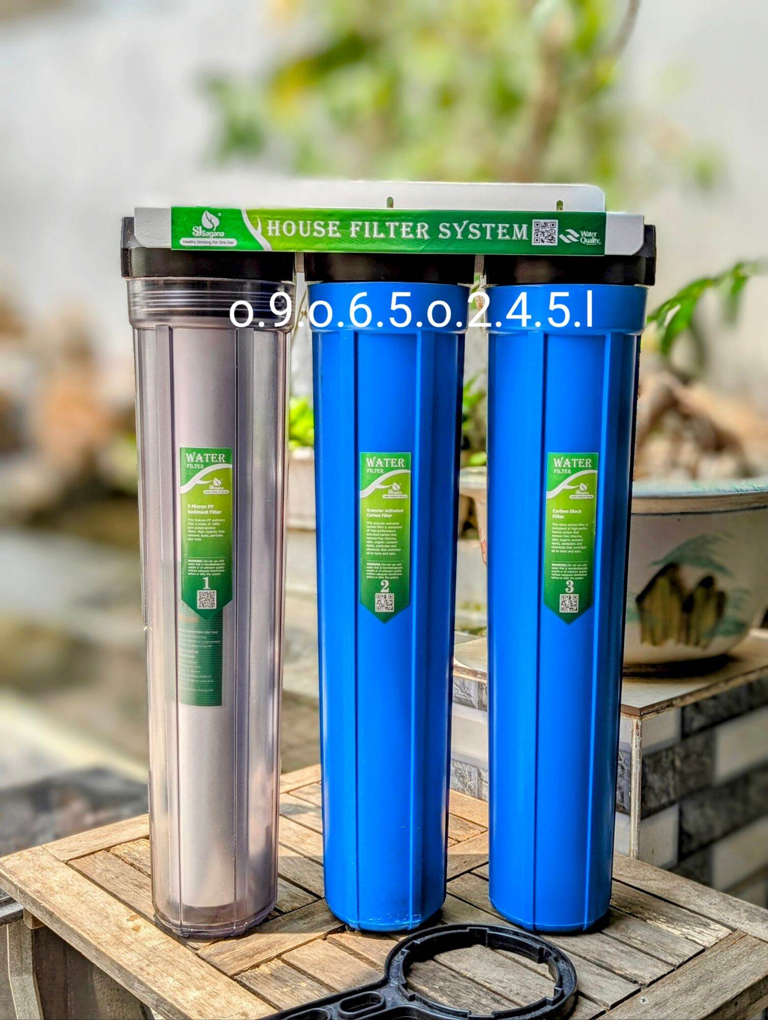 Bộ lọc nước sinh hoạt - lọc thô đầu nguồn 3 cấp ly 20 inch chuẩn - lọc nước an toàn chất lượng !