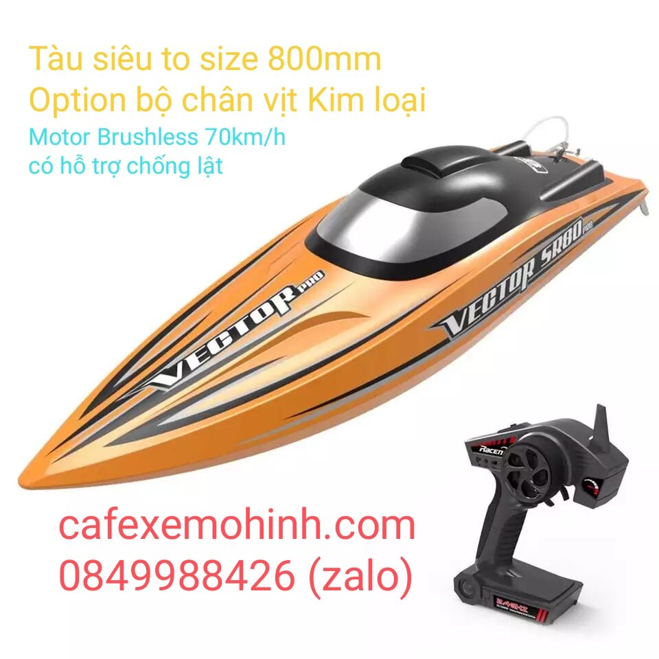 Tàu điều khiển từ xa Vector Sr80 size khủng 1m option kim loại 70km/h brushless Motor