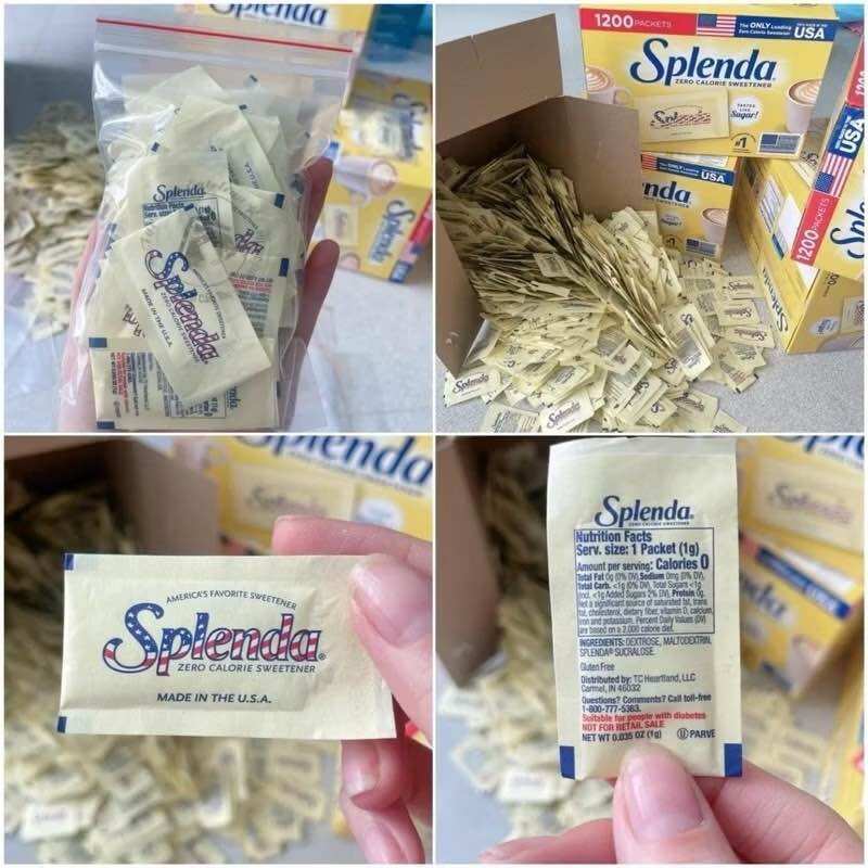 Tách lẻ 100 GÓI ĐƯỜNG ĂN KIÊNG SPLENDA ZERO CALORIE SWEETENER chính hãng