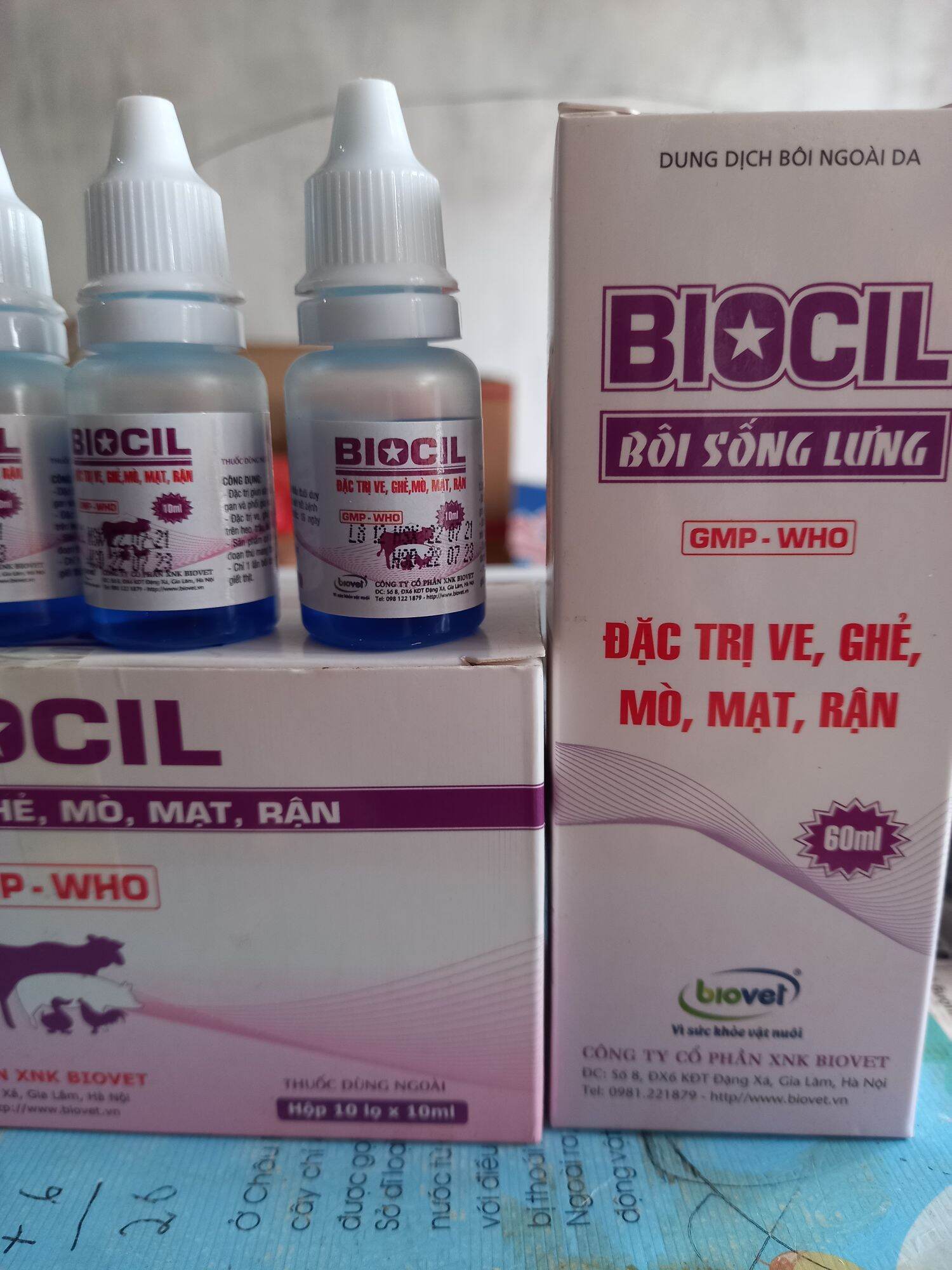 Nhỏ sống lưng diệt ve, ghẻ, mò, mạt, rận