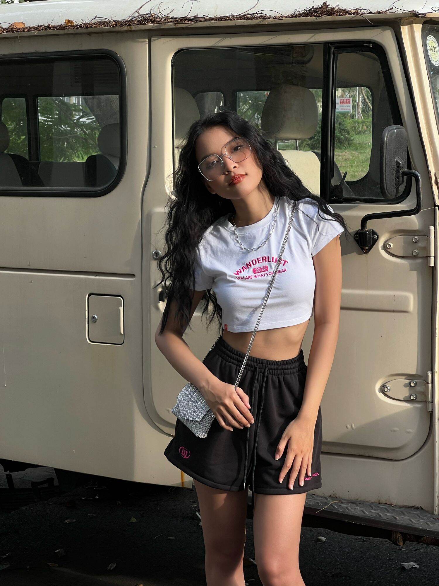 Quần Short đùi y2k Wanderlust