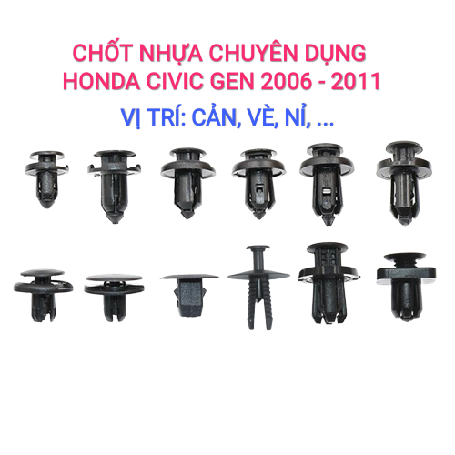 Chốt nhựa chuyên dụng cho honda civic gen 8 , honda civic gen 8, honda civic 2006 - 2011