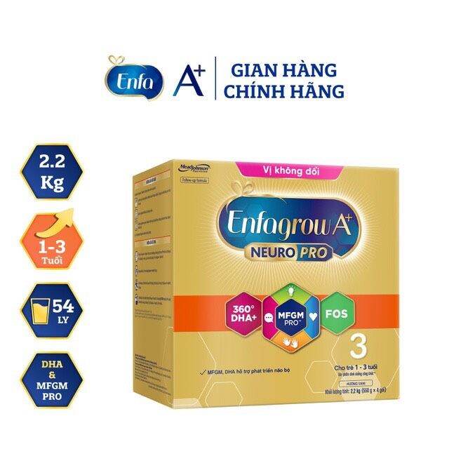Sữa bột Enfagrow A+ Neuro Pro 3 hộp giấy 2kg2