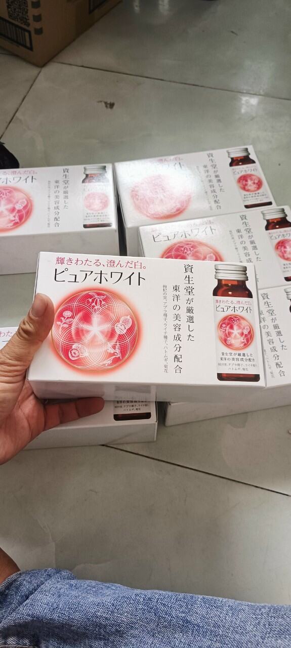 Nước uống bổ sung collagen giúp làm trắng da Pure White của Shiseido nhật bản