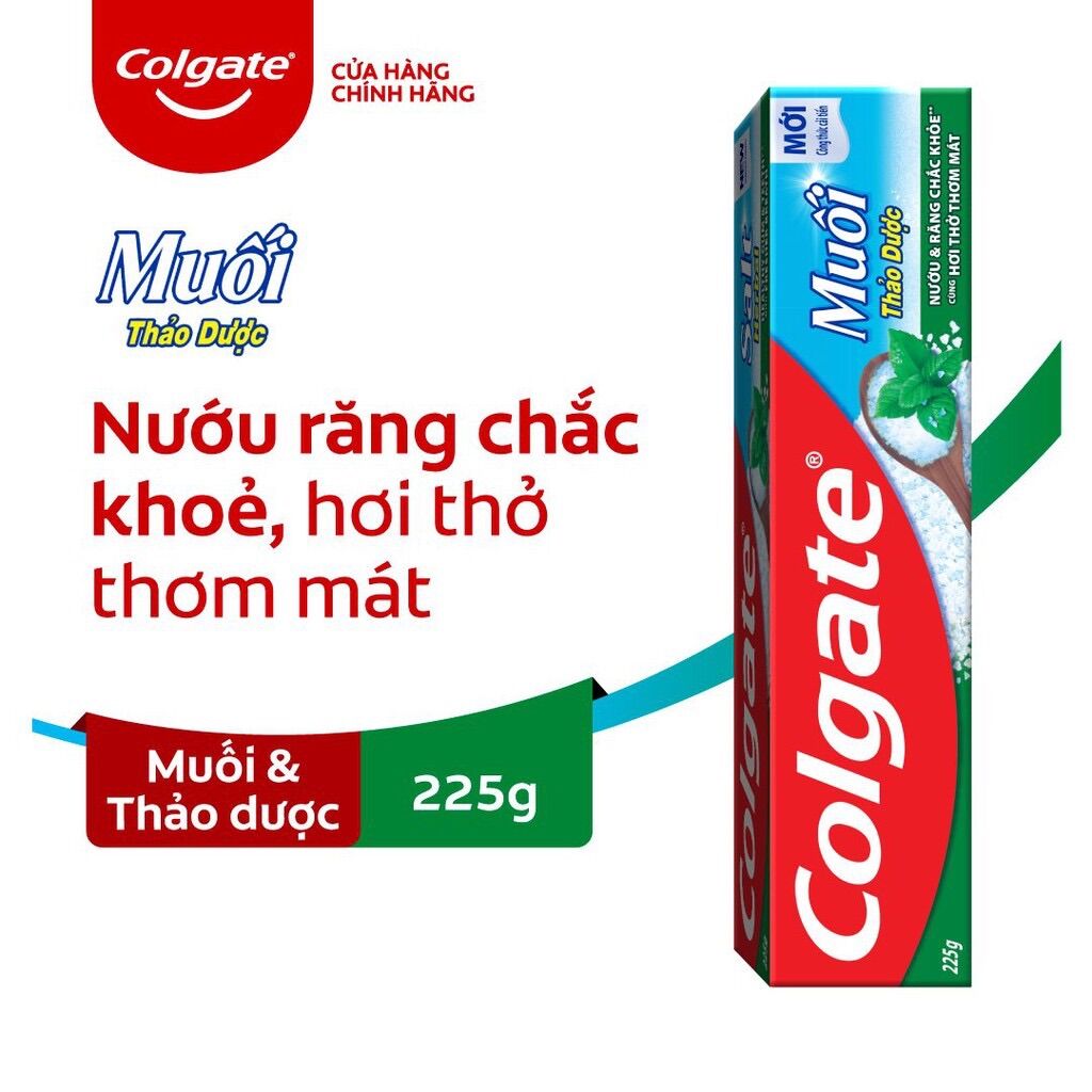Kem Đánh Răng Colgate Herbal Salt Muối Thảo Dược bảo vệ răng và nướu tối ưu 225g/tuýp