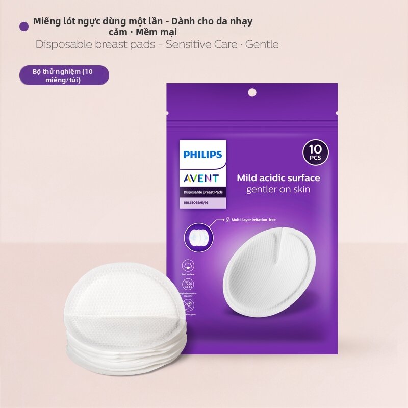 Avent | Miếng Lót ngực Siêu Mỏng Thoáng Khí Chống Thấm 10 cái