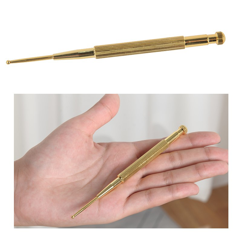 Bút dò huyệt châm cứu massage tai bằng đồng thau tặng 60 miếng dán nhĩ châm vương bất lưu hành