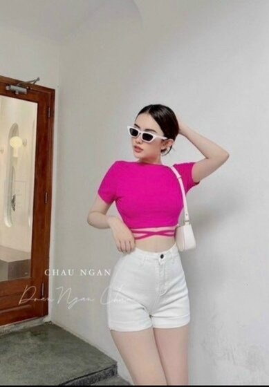 ÁO THUN CHÉO CỘT DÂY HỞ EO ÁO CROPTOP FORM 45KG(C)
