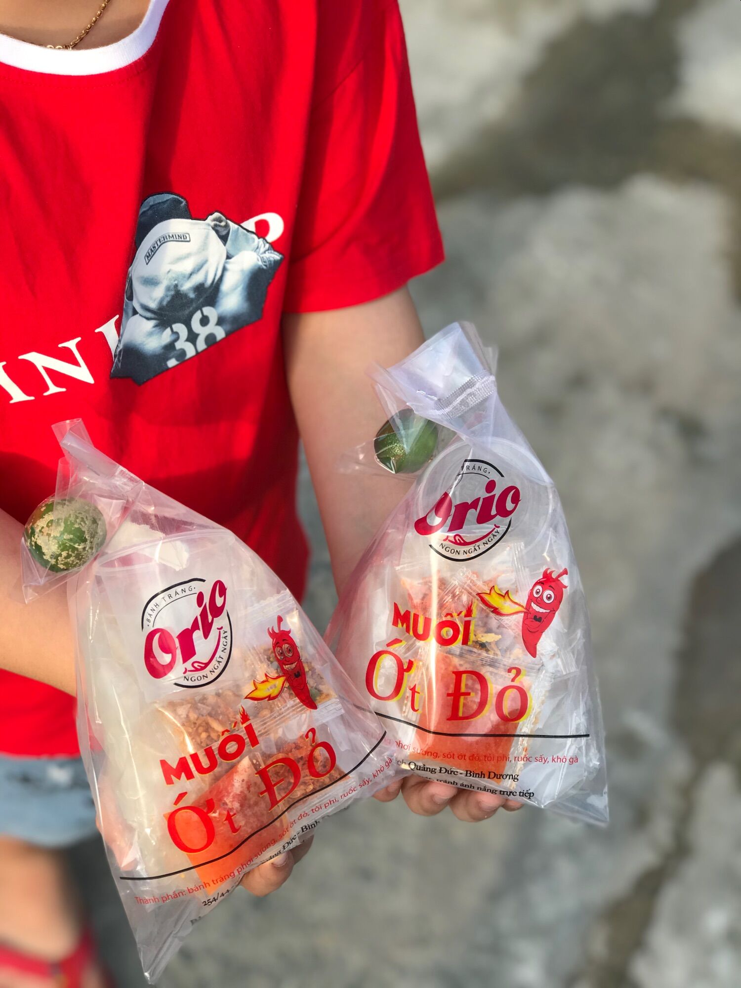 Bánh Tráng Phơi Sương Orio Muối Ớt Đỏ