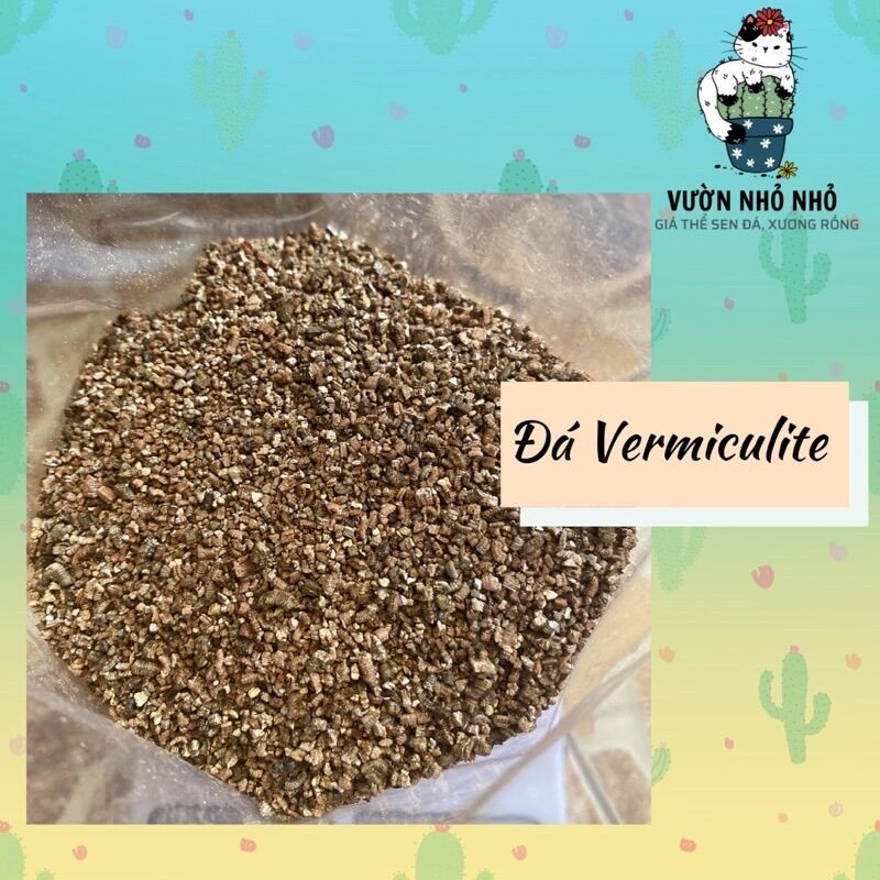 [100gr] Đá vermiculite, Đá Vơ - mi cấp ẩm, gieo hạt, trộn giá thể trồng sen đá, xương rồng, rau và mọi loại cây trồng, kiểng lá - Vườn Nhỏ Nhỏ