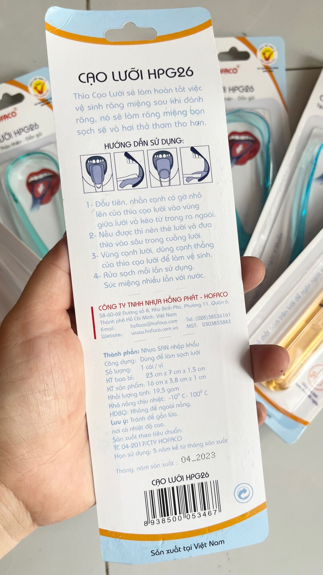 Cạo Lưỡi,Thìa Cạo Lưỡi HOFACO