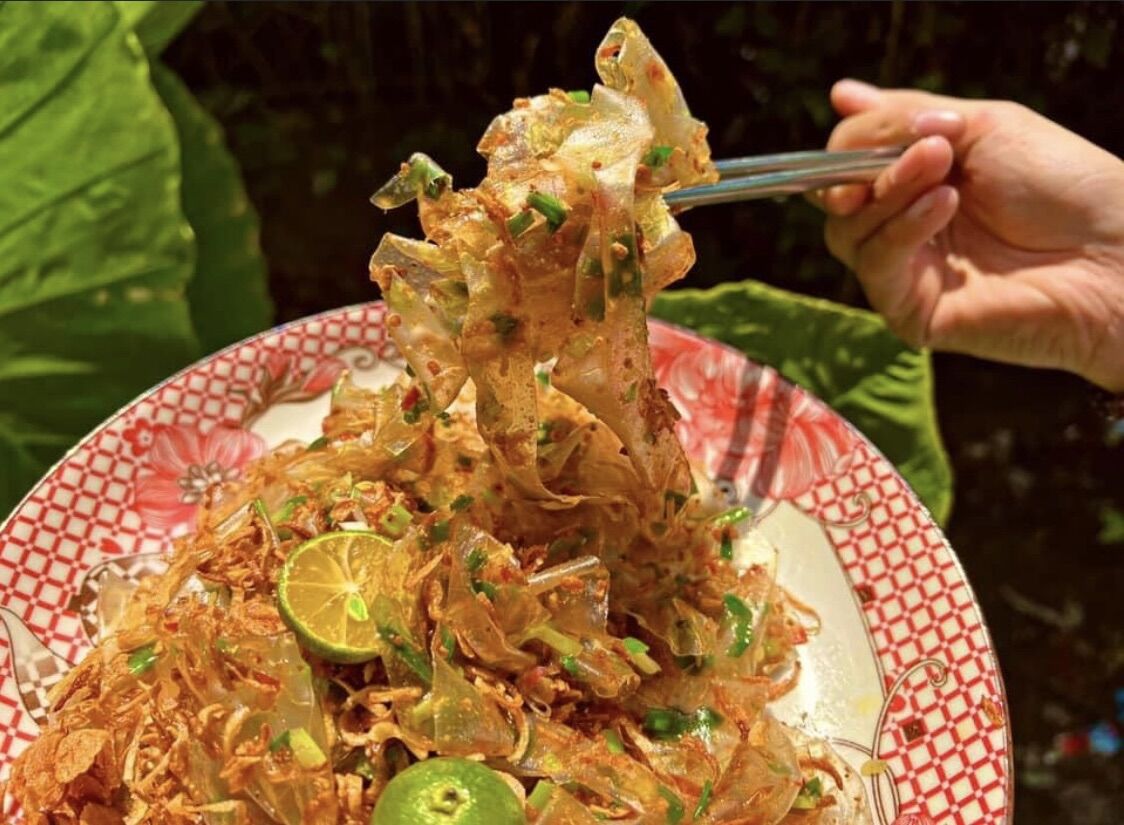 Bánh tráng phơi sương tóp mỡ x2 tóp mỡ thêm