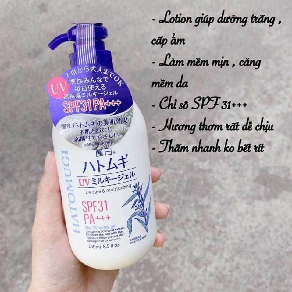 Sữa Dưỡng Thể Dưỡng Ẩm Và Chống Nắng Hatomugi Uv Care & Moisturizing Spf31 Pa+++