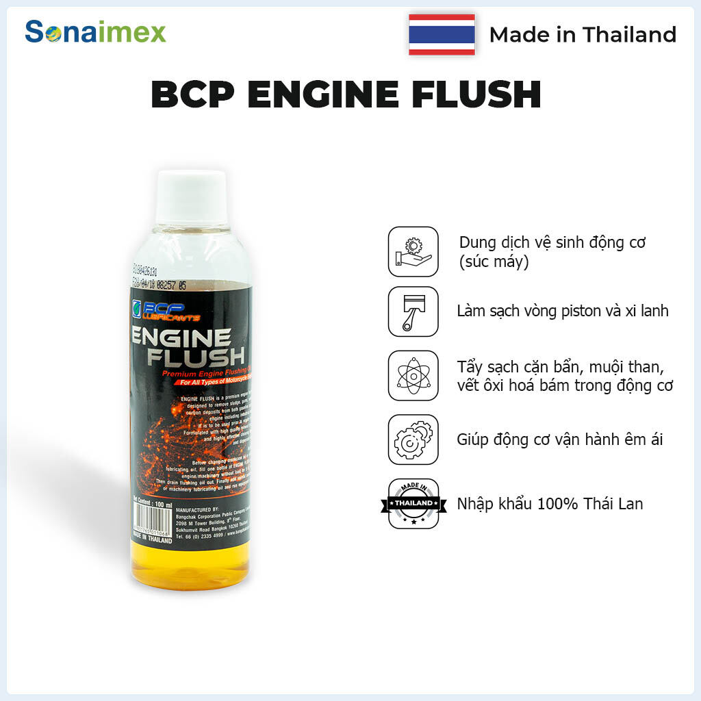 Súc Động Cơ Xe Máy, Vệ Sinh Động Cơ Xe Máy, Dung Dịch Vệ Sinh Động Cơ Xe Máy, Súc Rửa Động Cơ Xe Máy Thái Lan Engine Flush 100mL Siêu Sạch, An Toàn
