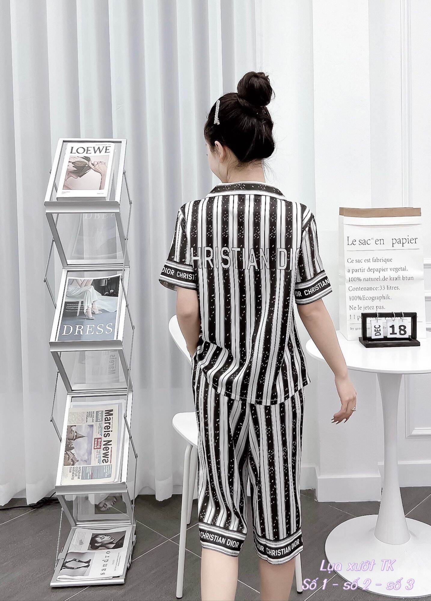 Đồ Bộ Pijama Lửng Lụa Xướt Cao Cấp Hàng Có Size