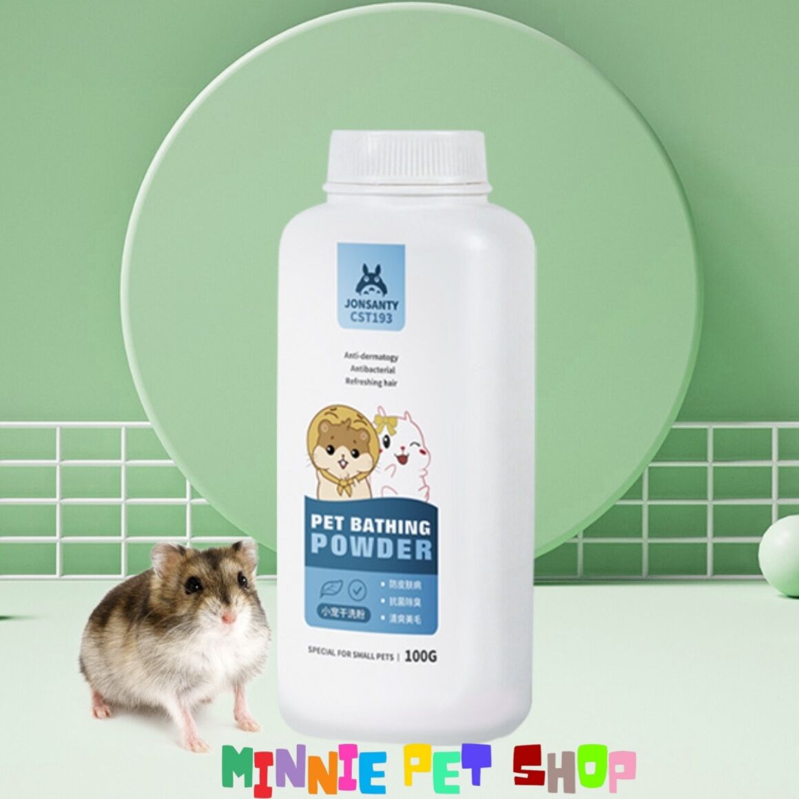 Bột phấn tắm khô jonsanty cho hamster, thỏ, bọ, sóc...