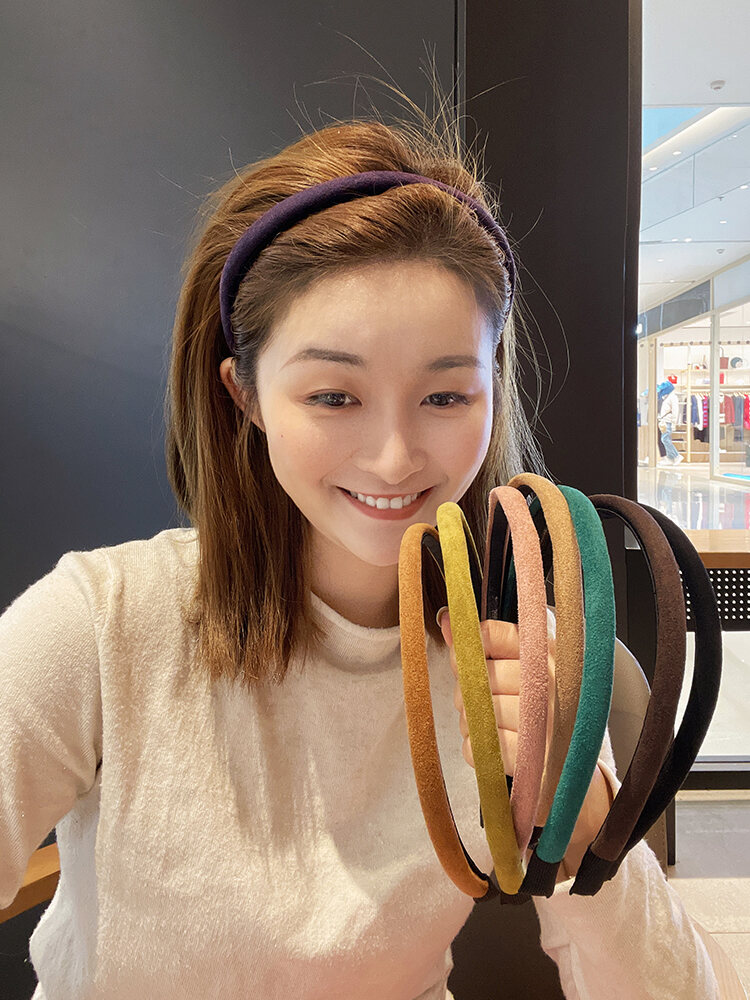 Bờm Tóc Kẹp Tóc Hàn Quốc Bờm Tóc Mảnh Mẫu Mới Cho Nữ Bờm Tóc Bờm Tóc Màu Đen Rửa Mặt Đỉnh Cao Phụ Kiện Tóc Ép Tóc Màu Xanh Lá