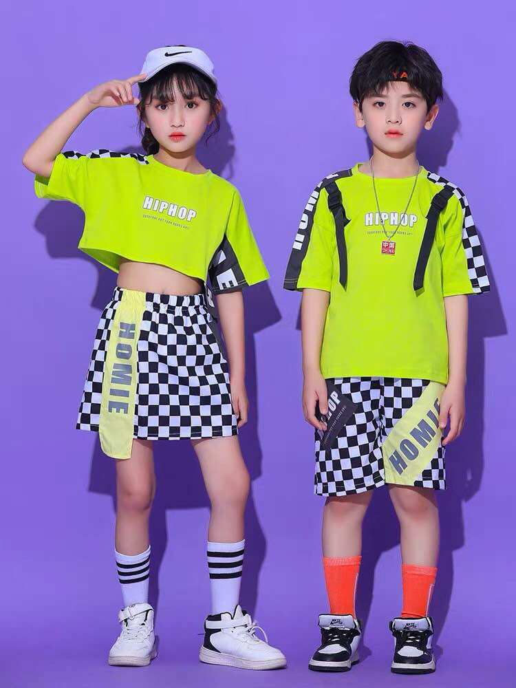 Sét cốm kẻ caro HipHop cho bé