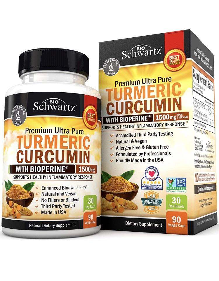 Tinh chất Nghệ Turmeric Curcumin with BioPerine 1500mg Bio Schwartz 90 viên USA