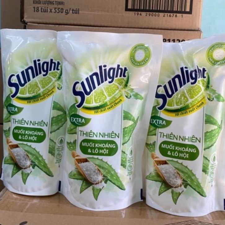 Nước rửa chén sunlight thiên nhiên túi 200g/ 550g