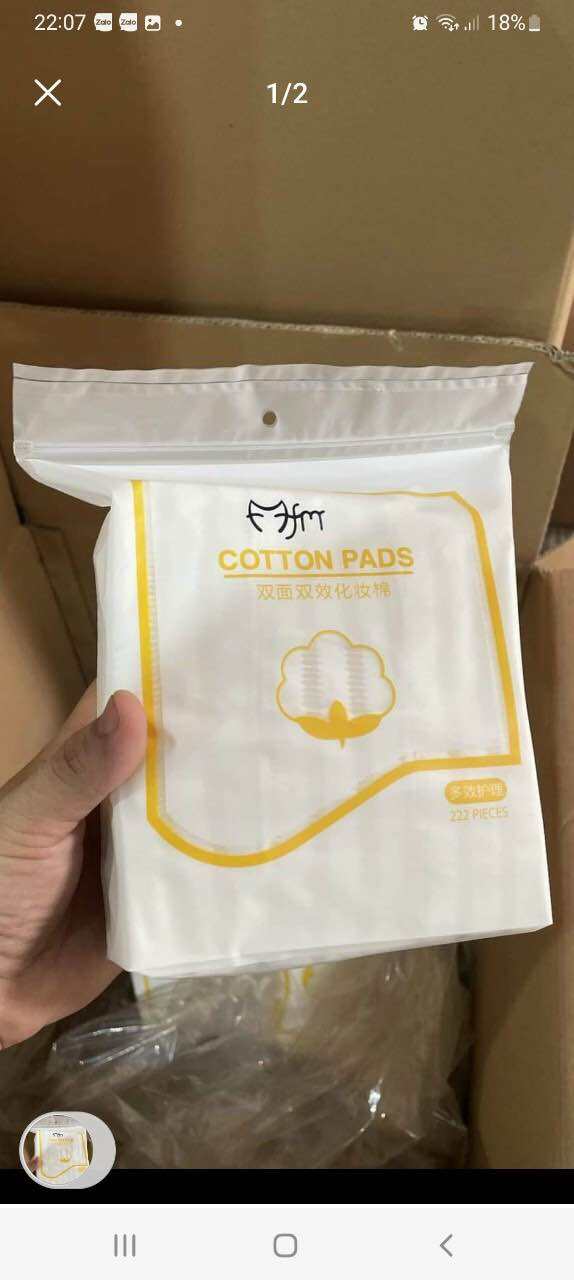 Bông Tẩy Trang Cotton Pads 3 Lớp Túi 222 Miếng Nội Địa Trung