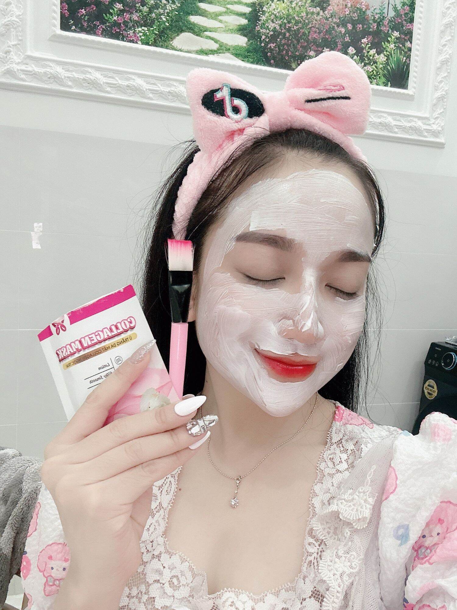Ủ trắng da mặt collagen ngọc trai MYÔ