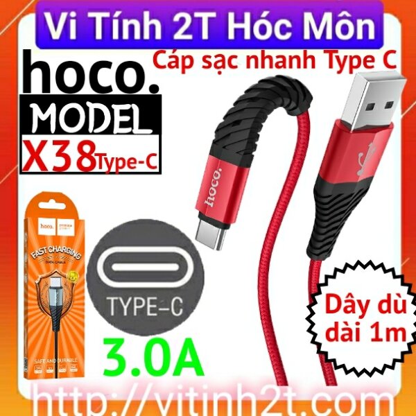 Cáp sạc nhanh hoco x38 typec 1m chính hãng - cáp sạc dây dù android